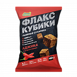 "Флакс-кубики" льняные хрустящие крекеры с аджикой 40г